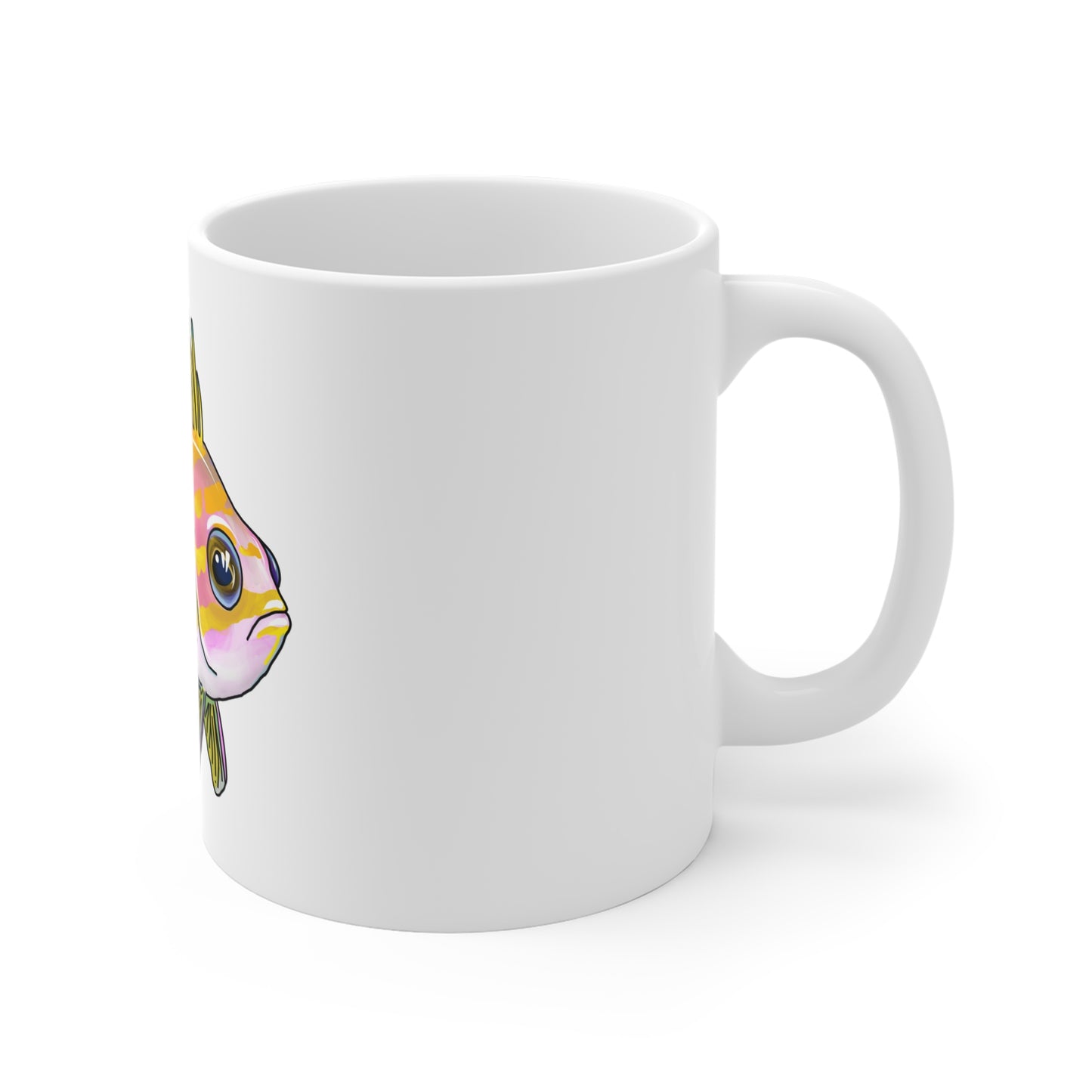 Borbonious Anthias Coffee Mug — Colorful Reef Fish 11oz Ceramic Mug