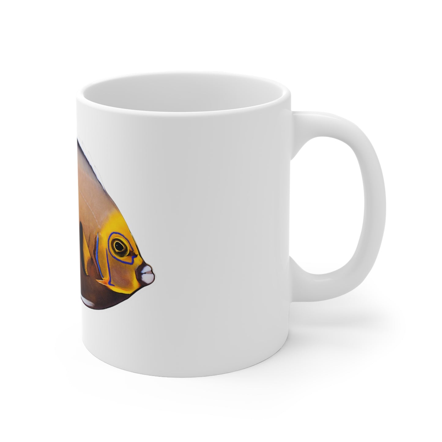Conspicuous Angelfish Coffee Mug – Colorful Aquarium Fish 11oz Ceramic