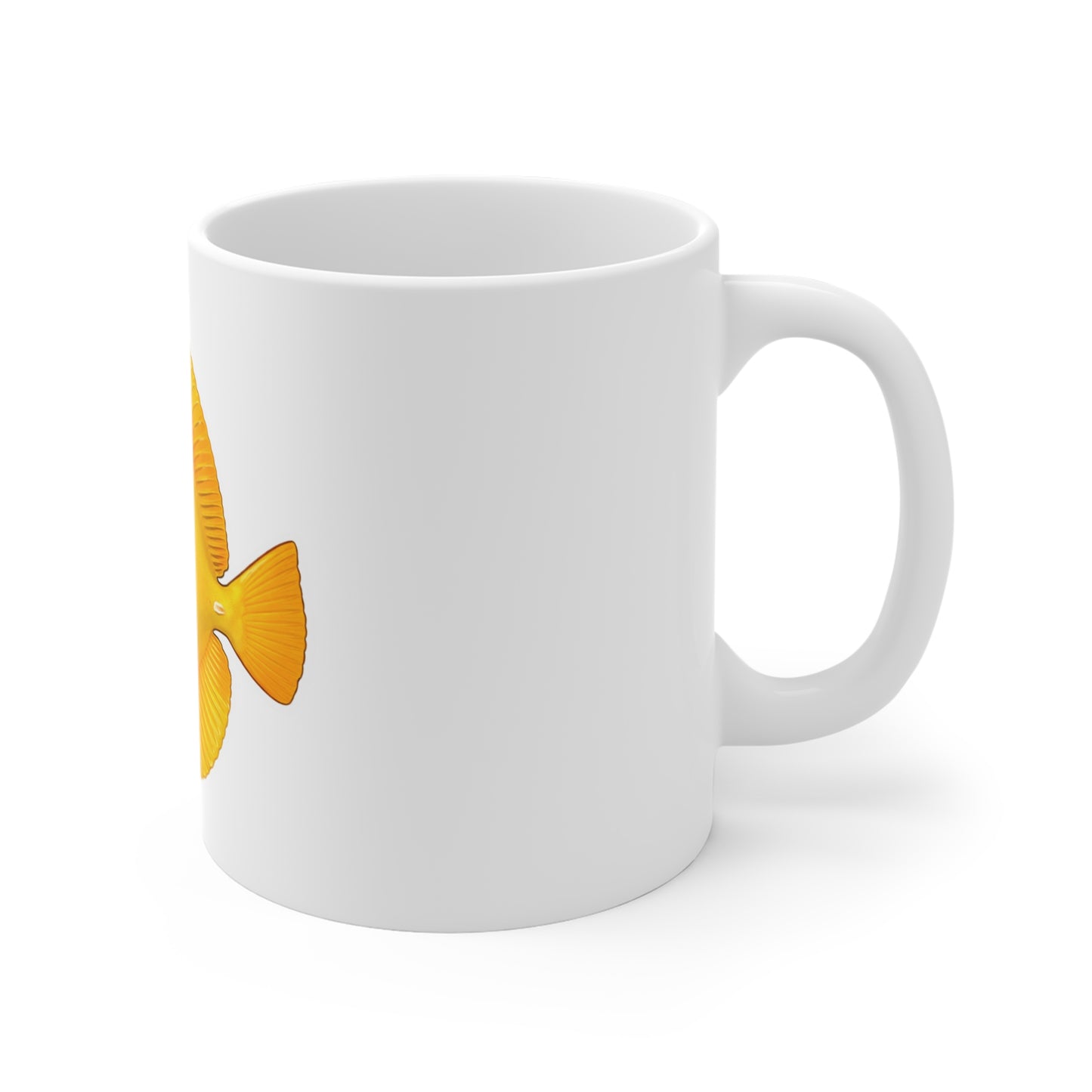 Yellow Tang Fish Coffee Mug — 11oz Ceramic Sea Life Drinkware